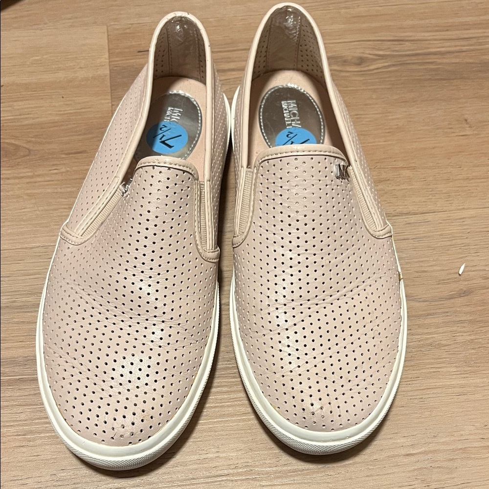 Michael Kors Perforated Slip-On Flats - Light Pink